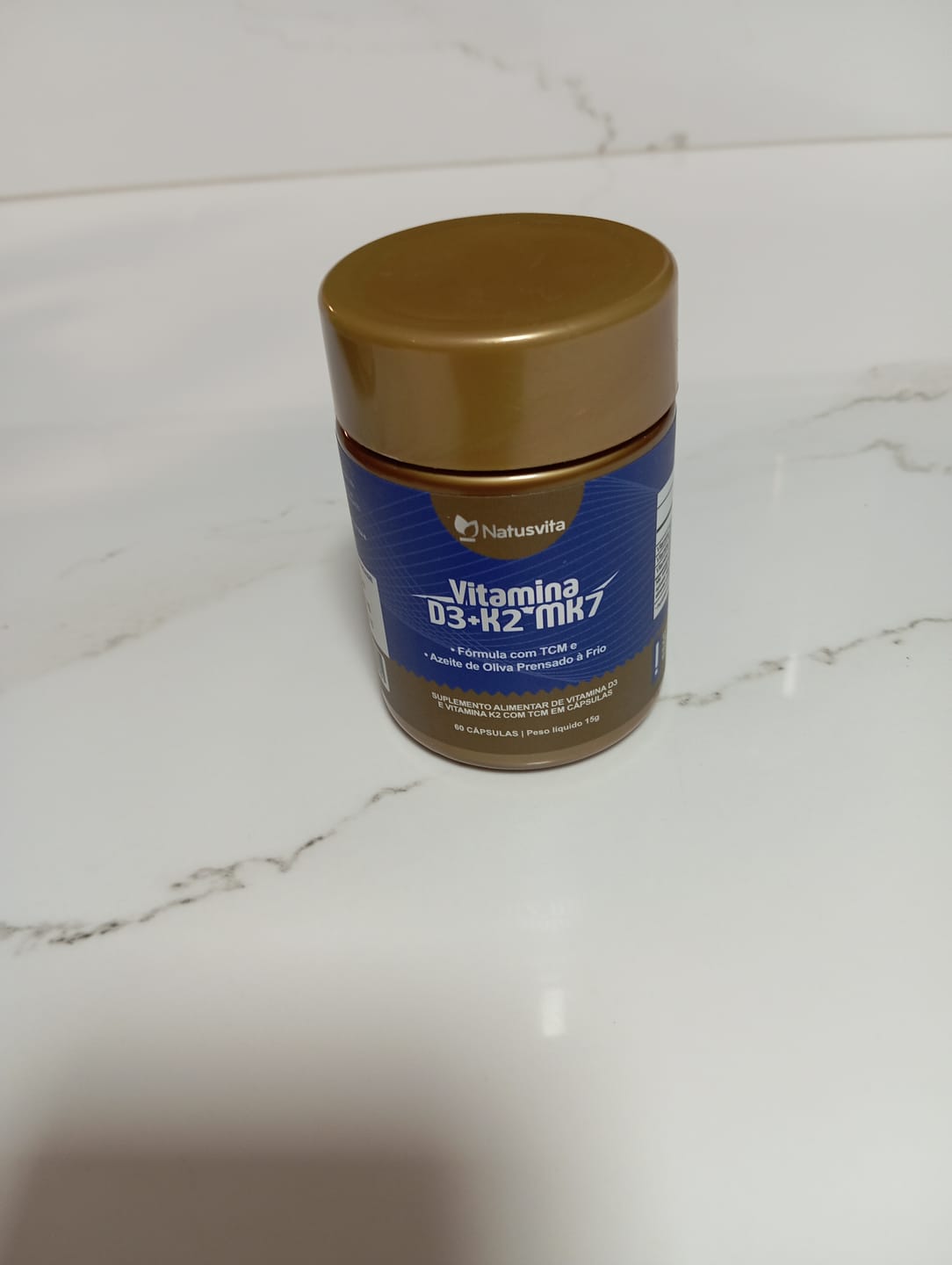 Customer photo review of Vitamina D3 2.000UI + K2 MK7 com TCM e Óleo de Oliva em Cápsulas