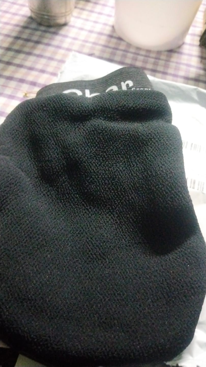 Customer photo review of Exfoliating Body Glove
