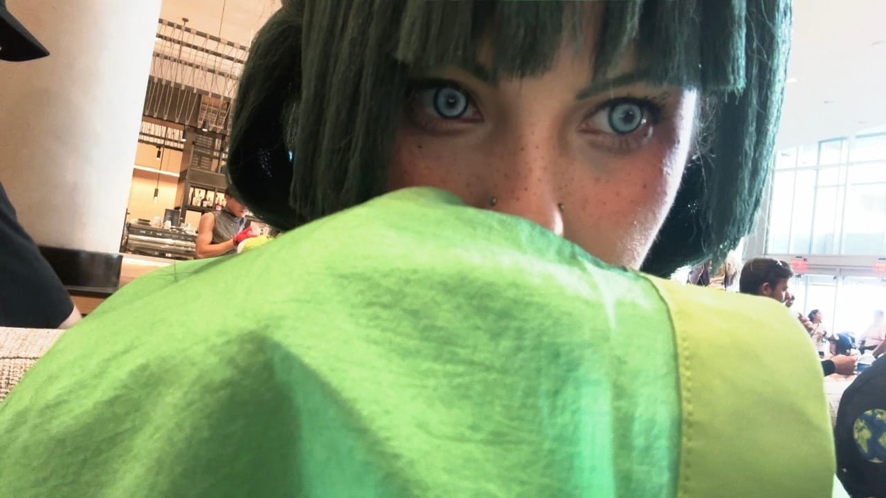 Customer photo review of Cosplay KOI Blue Colored Contact Lenses
