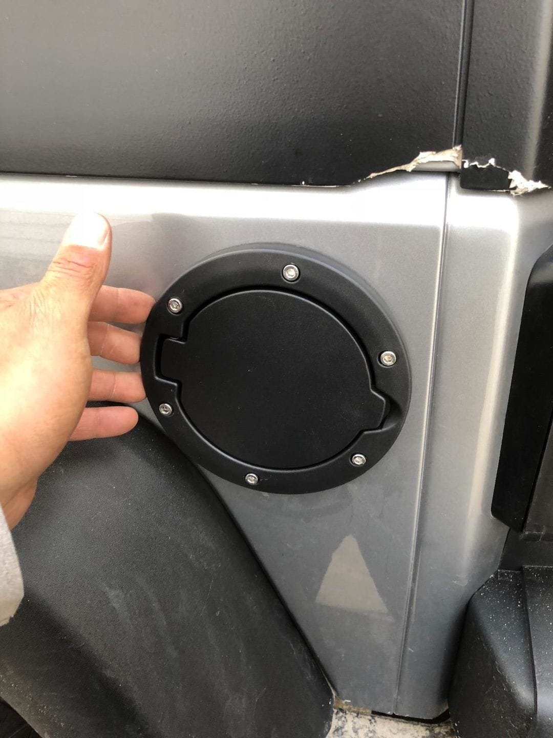 Customer photo review of Black Gas Fuel Tank Cover For 07-18 Jeep Wrangler JK/ JKU