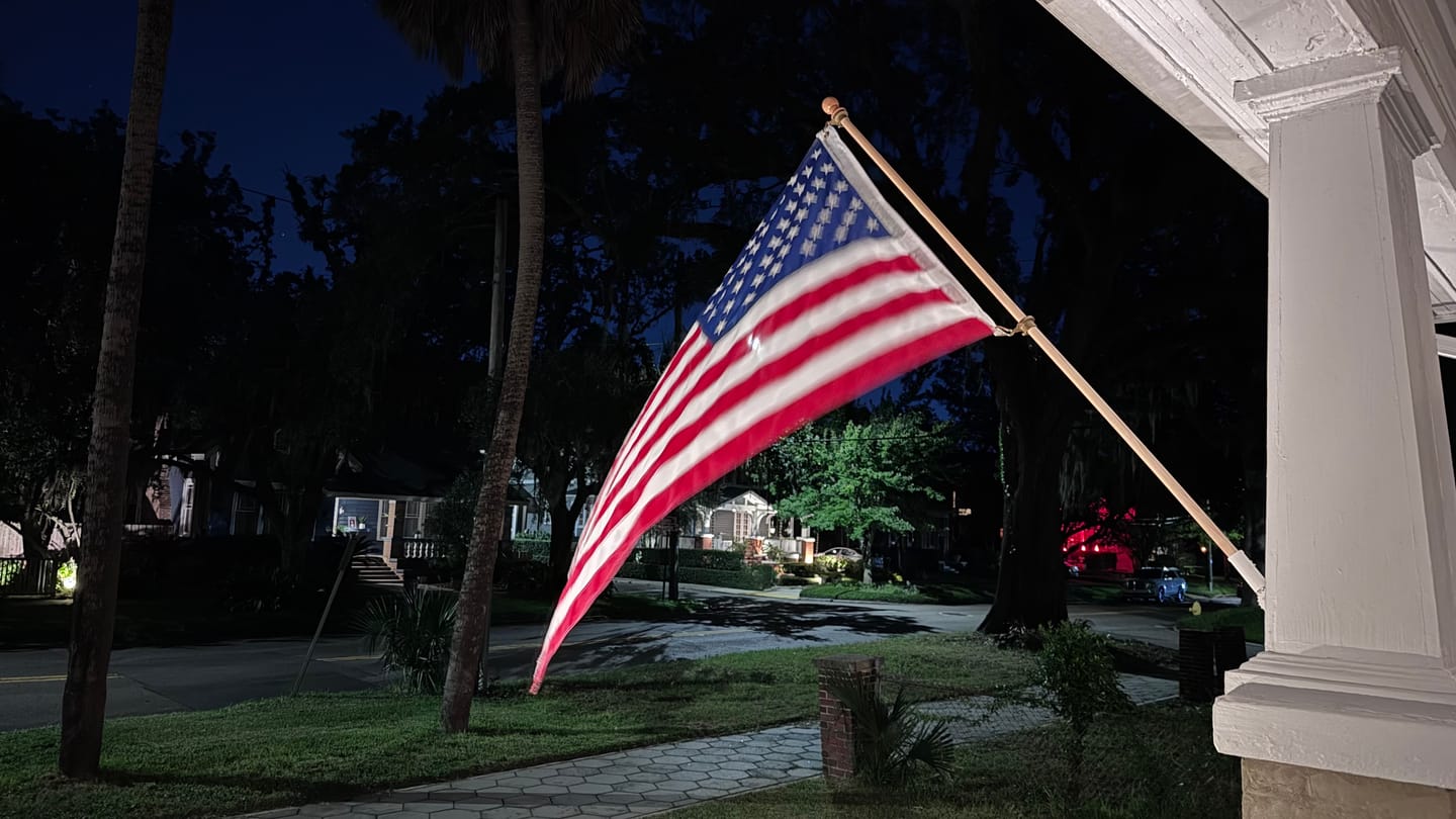 Customer photo review of 3' x 5' American Flag Set