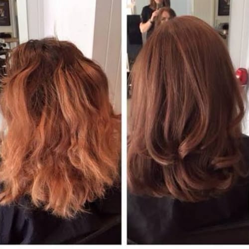 Customer photo review of Mascarilla de Colágeno: recuperá el brillo y la fuerza de tu cabello