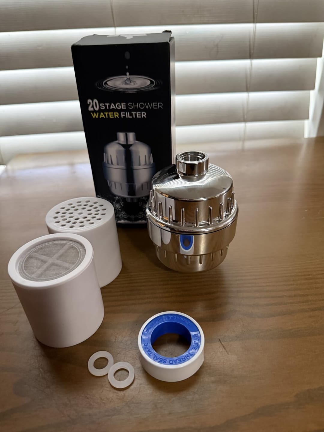 Customer photo review of Filtered Shower Head System — 20-Stage Chlorine & Heavy Metal Filter + 2 FREE Replacement Cartridges