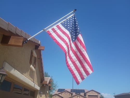 Customer photo review of 3' x 5' American Flag Set