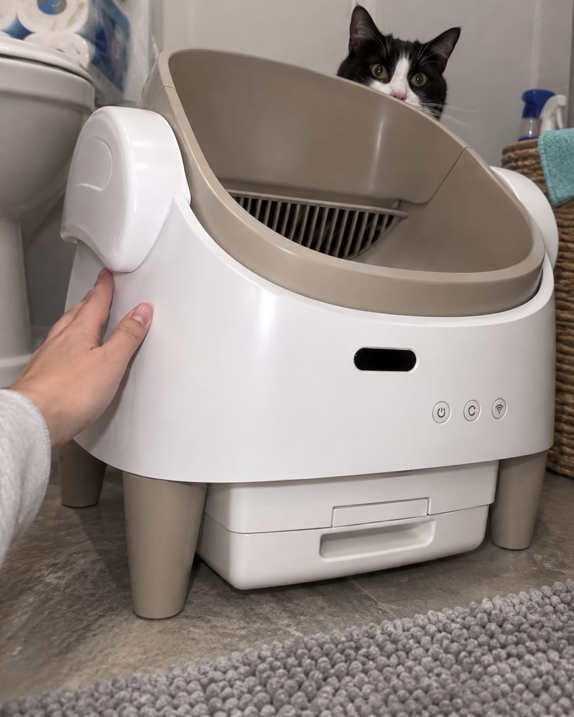 Customer photo review of Automatic Self-Cleaning Cat Litter Box