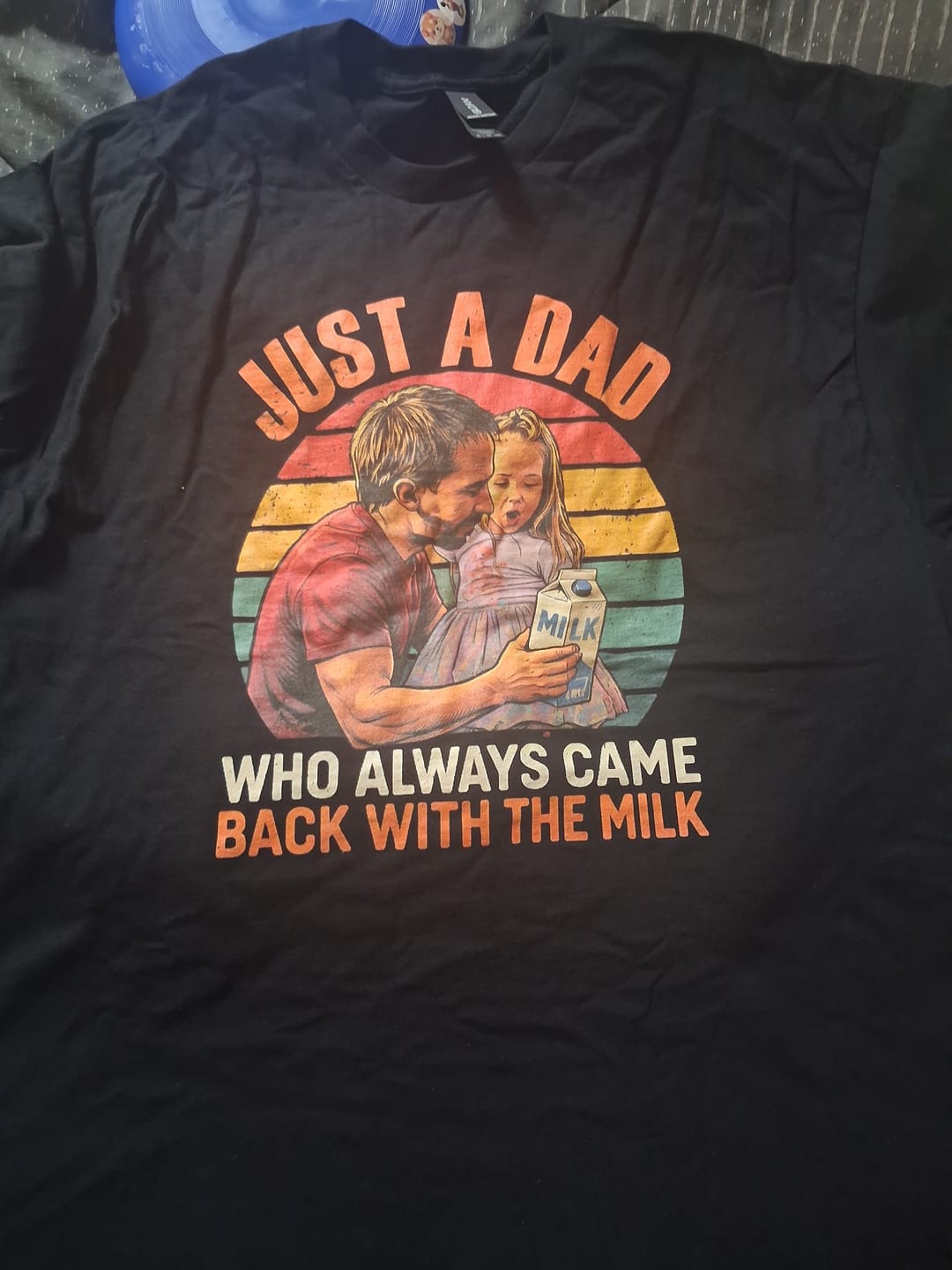 Customer photo review of Dad Milk| Custom T-shirt