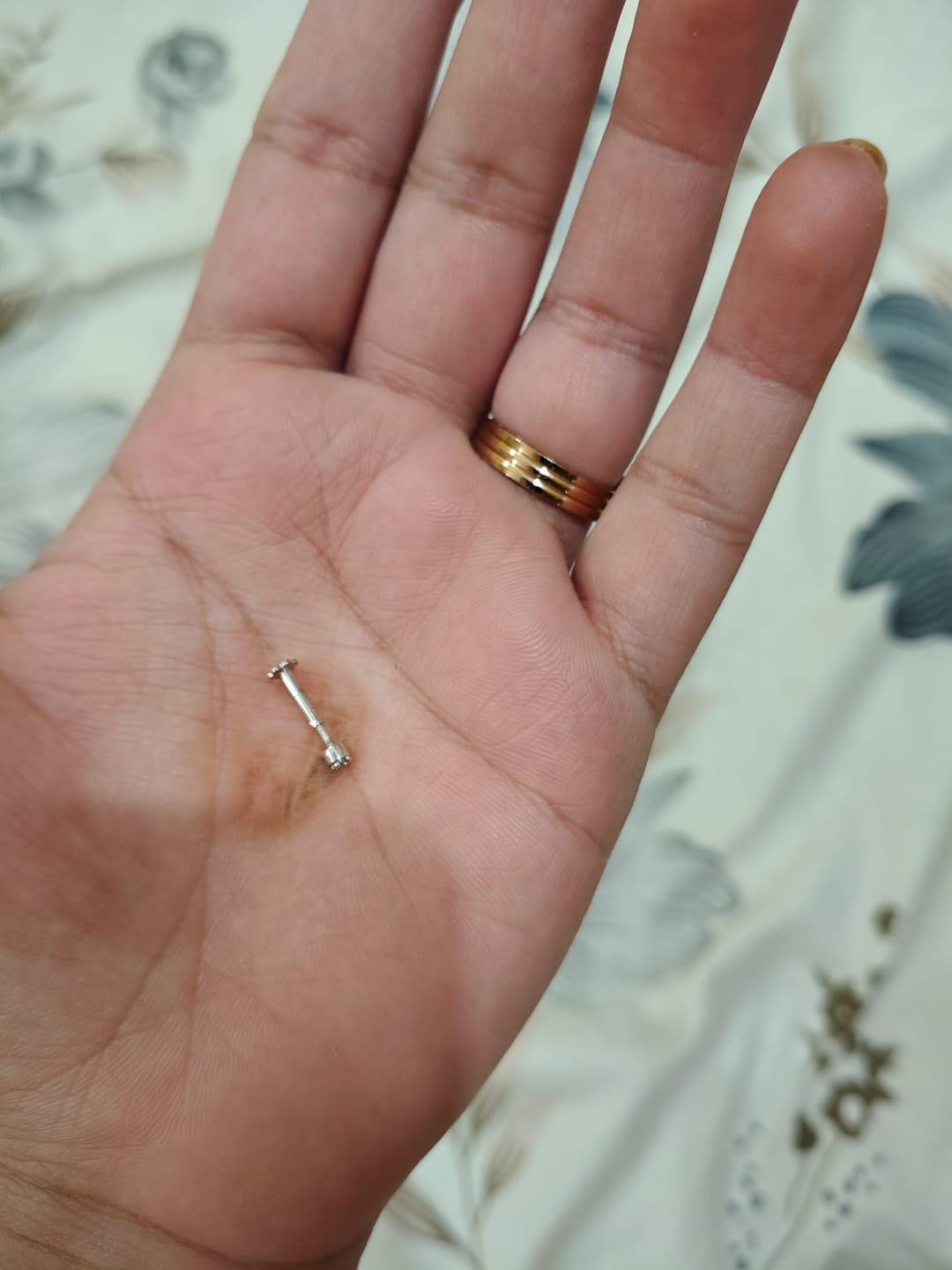 Customer photo review of Minimalist Elegance Screw Nose Pin