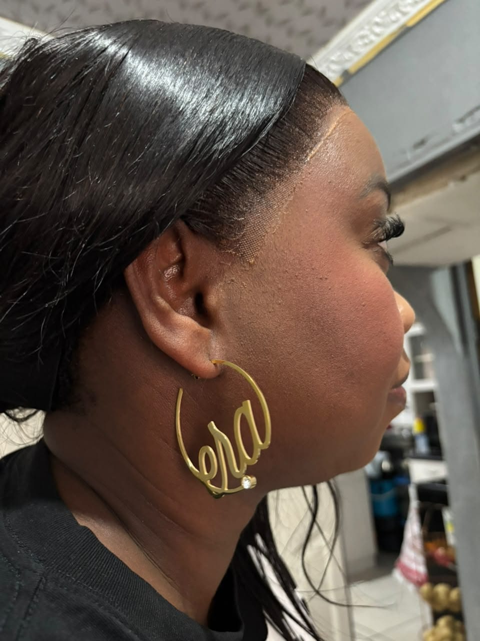 Customer photo review of Gold Era Logo Hoops