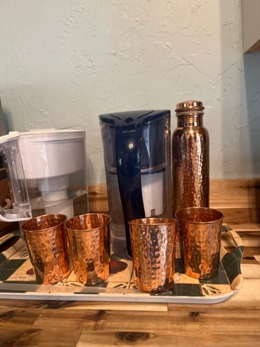 Customer photo review of Kansya®-vottaðar vatnsflöskur úr hreinum kopar – V2, handhamraðar