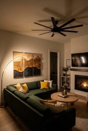 Customer photo review of Three Panel Wood Wall Art With Mountain Wave Relief Design