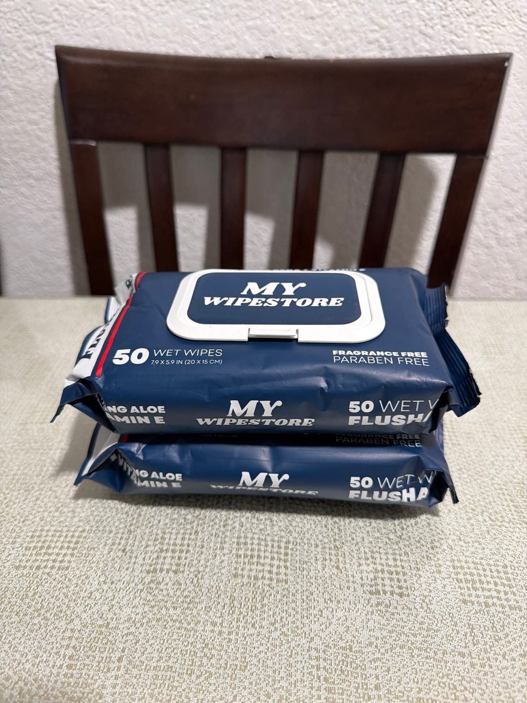 Customer photo review of My Wipes Premium Flushable Wipes