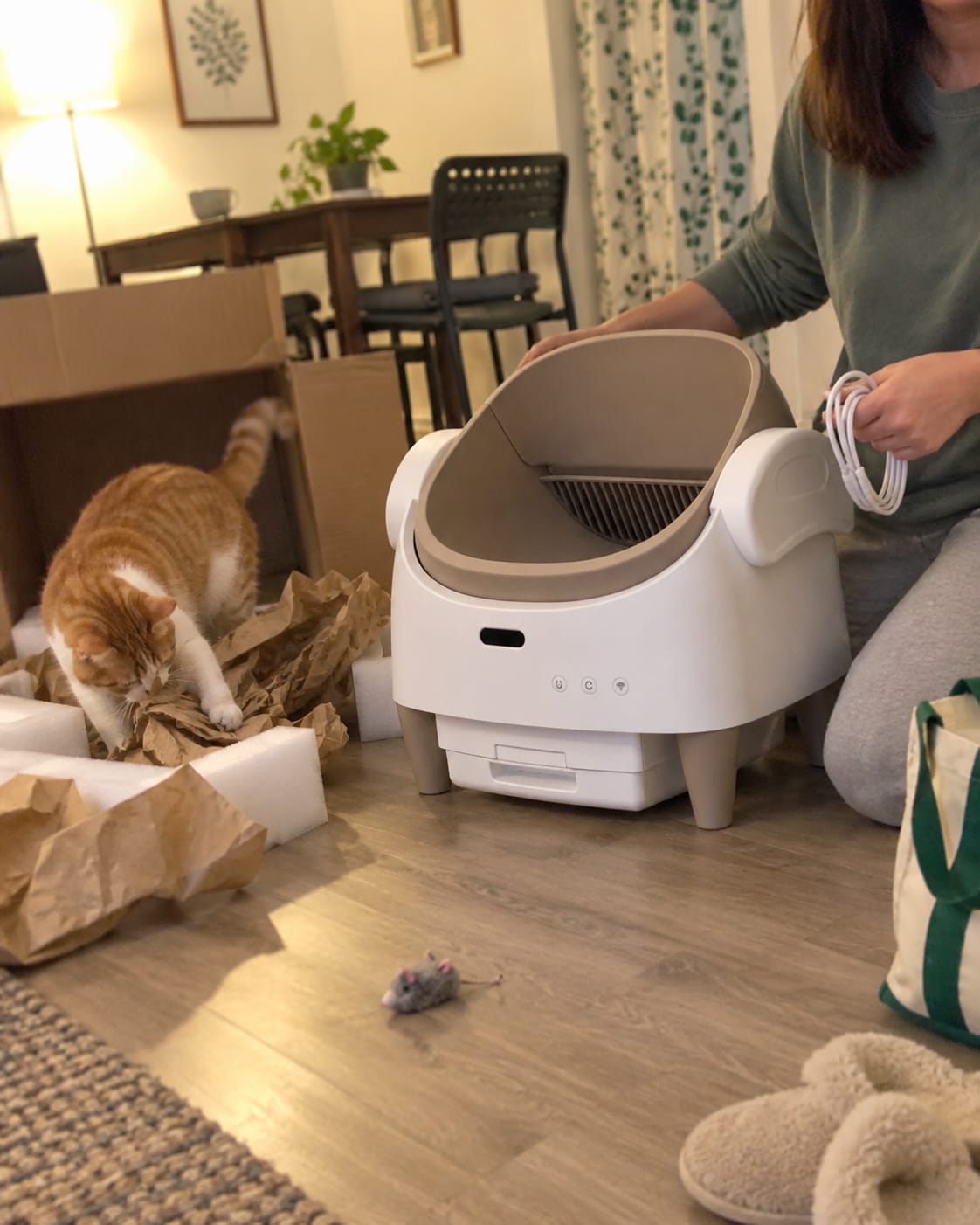 Customer photo review of Automatic Self-Cleaning Cat Litter Box