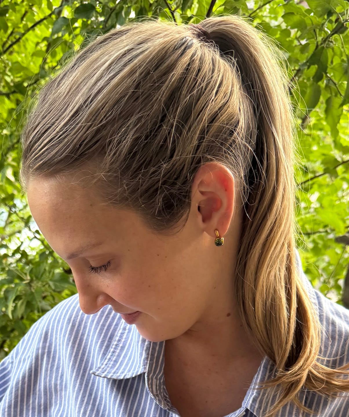 Customer photo review of The Clement Earrings