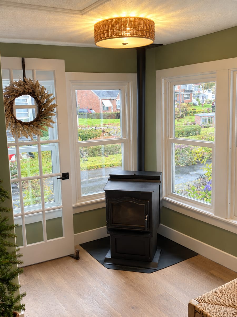 Customer photo review of Tropical Hand-woven 3-Light Rattan Drum Semi-flush Mount