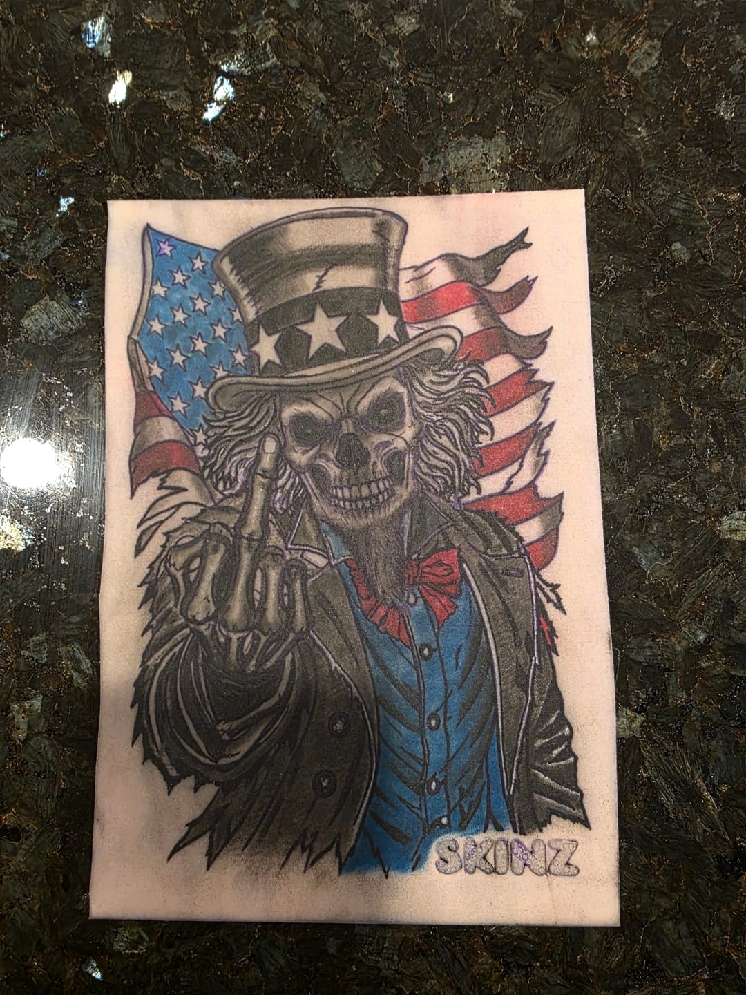 Customer photo review of Tattoo Practice Skin | Size Small A5 | Single Sheet