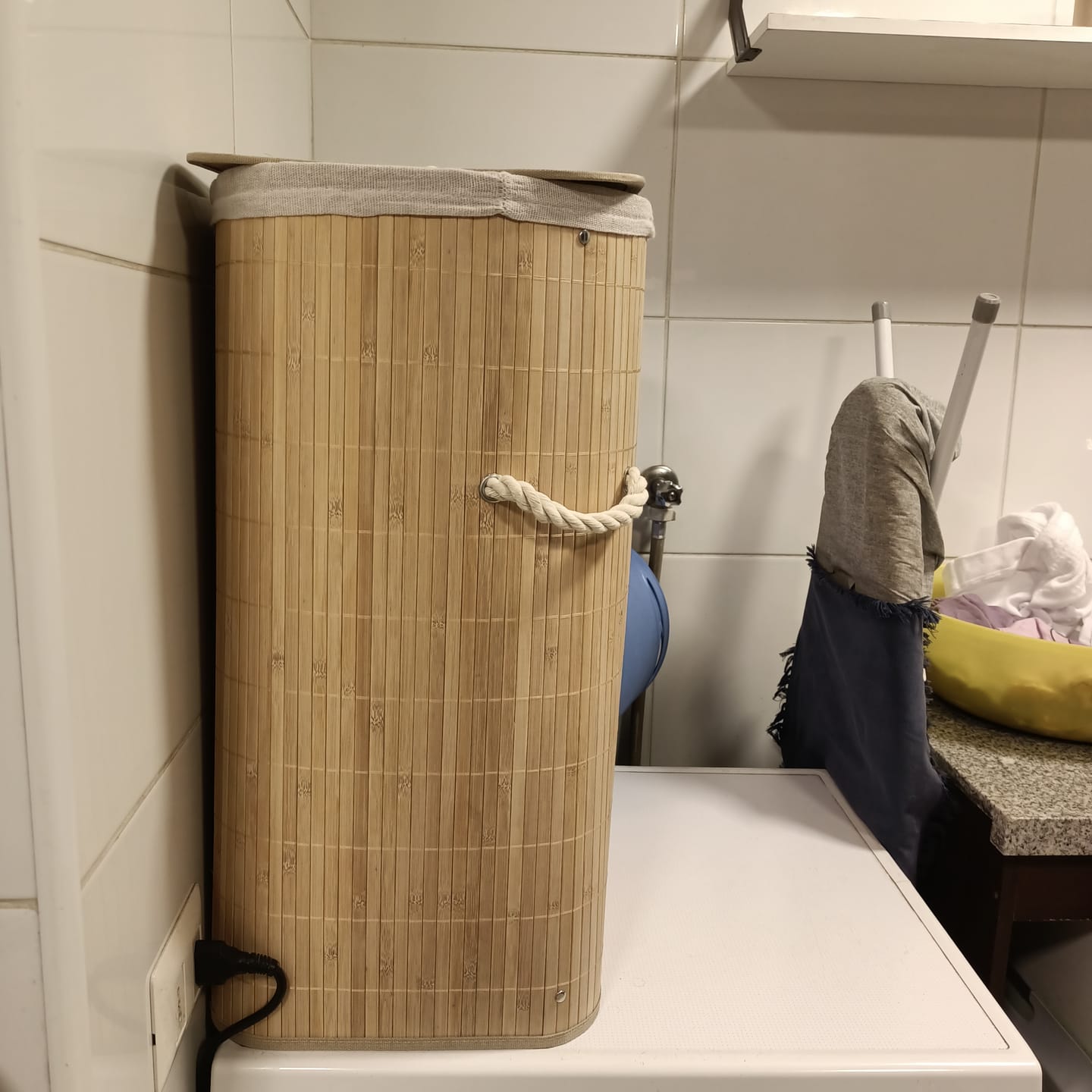 Customer photo review of Canasto Cesto Ropa Sucia Pleglable Look Bambu Grande Tapa Im