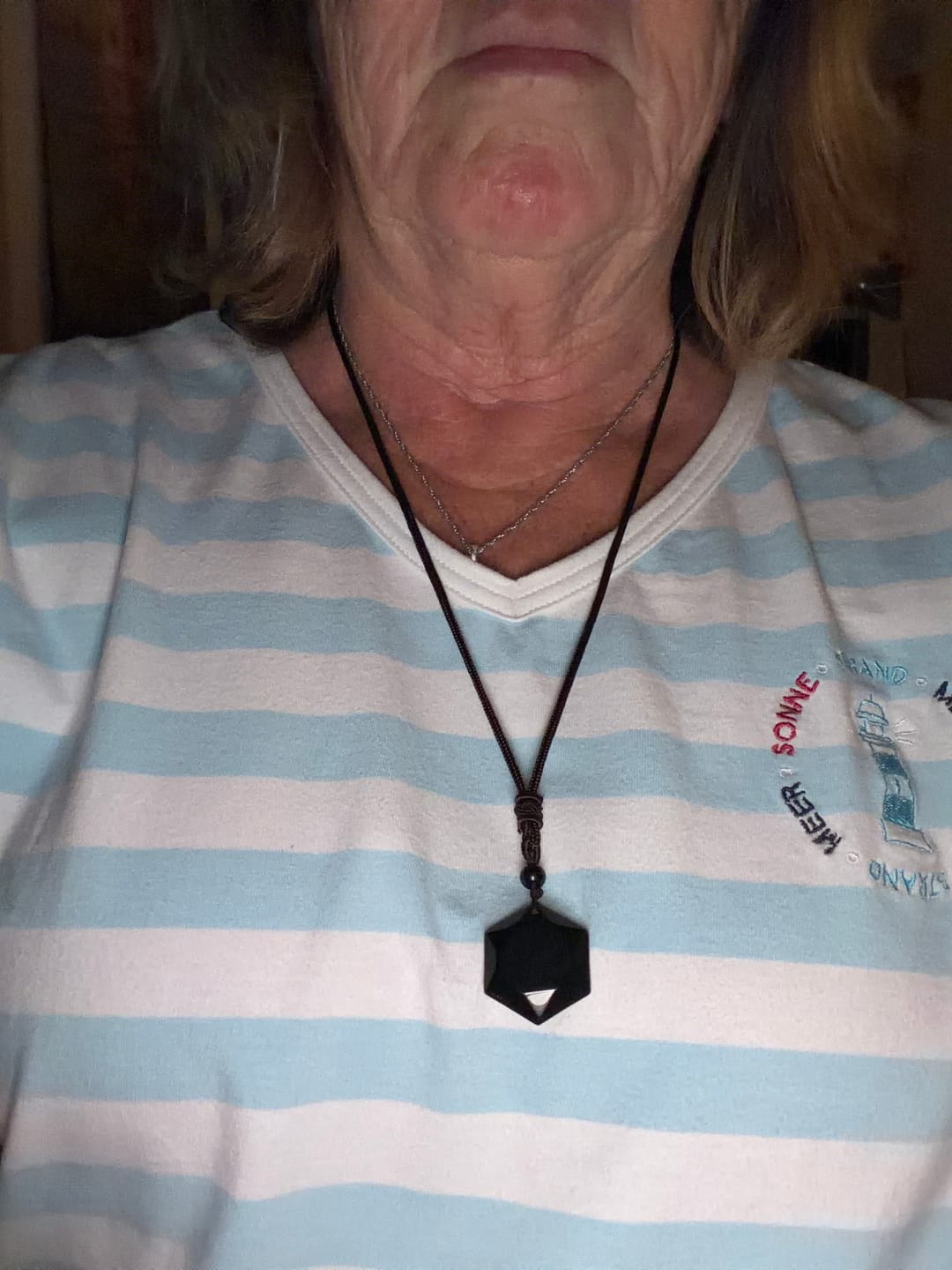 Customer photo review of Obsidian Halskette - Schutz Talisman