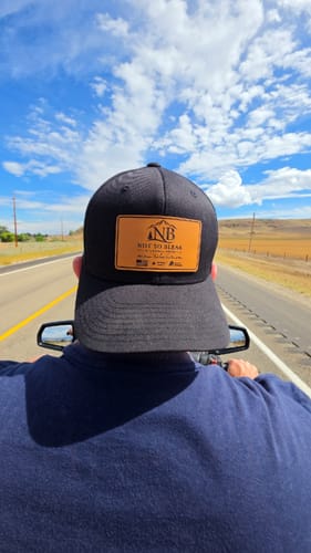 Customer photo review of Premium Custom Leather Patch Hats (Wholesale)