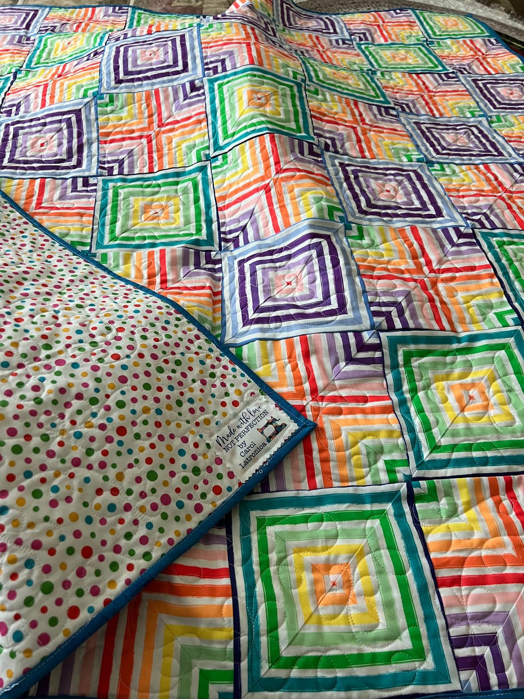 Customer photo review of Over the Rainbow Stripes Fabric