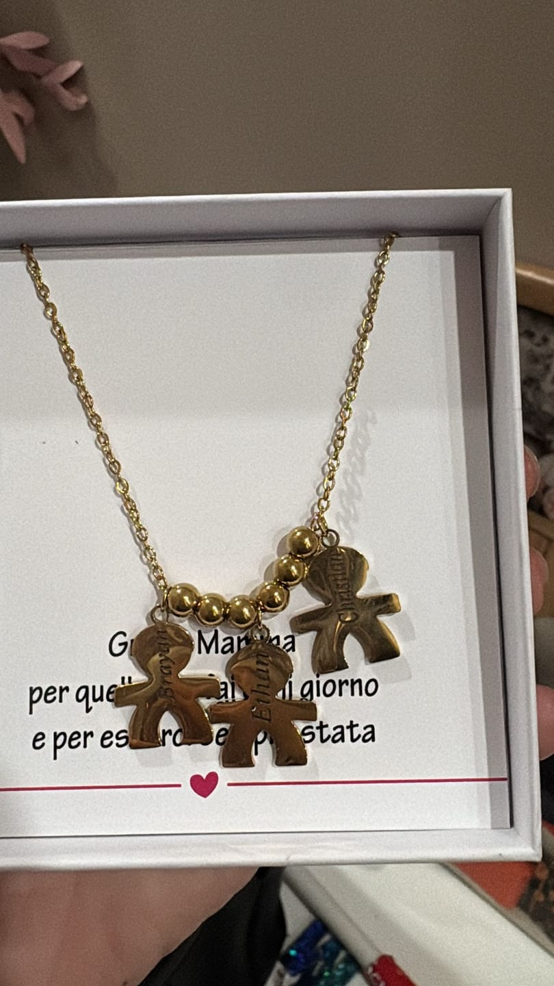 Customer photo review of Collana con bambini - I Miei Tesori