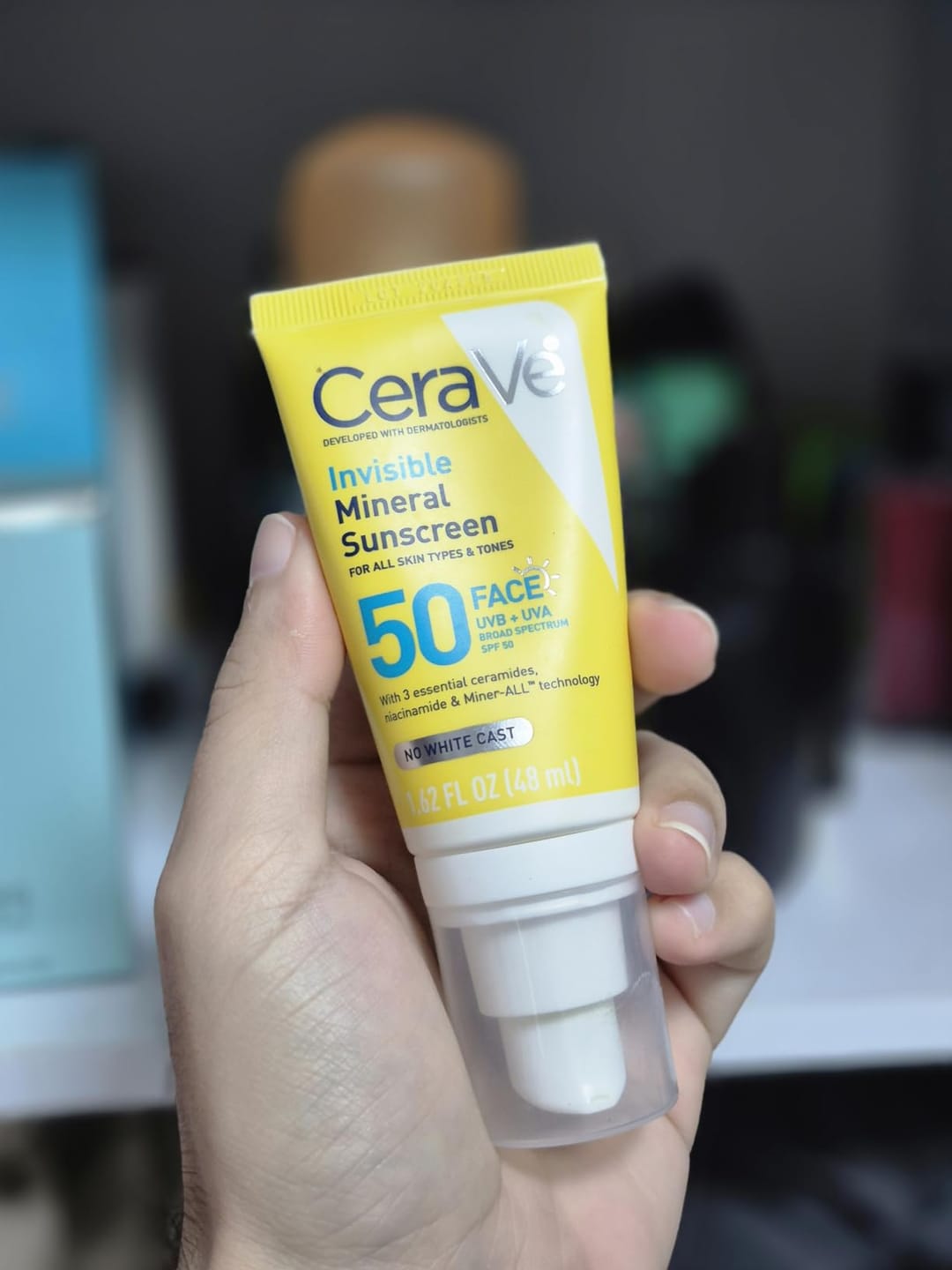 Customer photo review of CeraVe Invisible Mineral Sunscreen