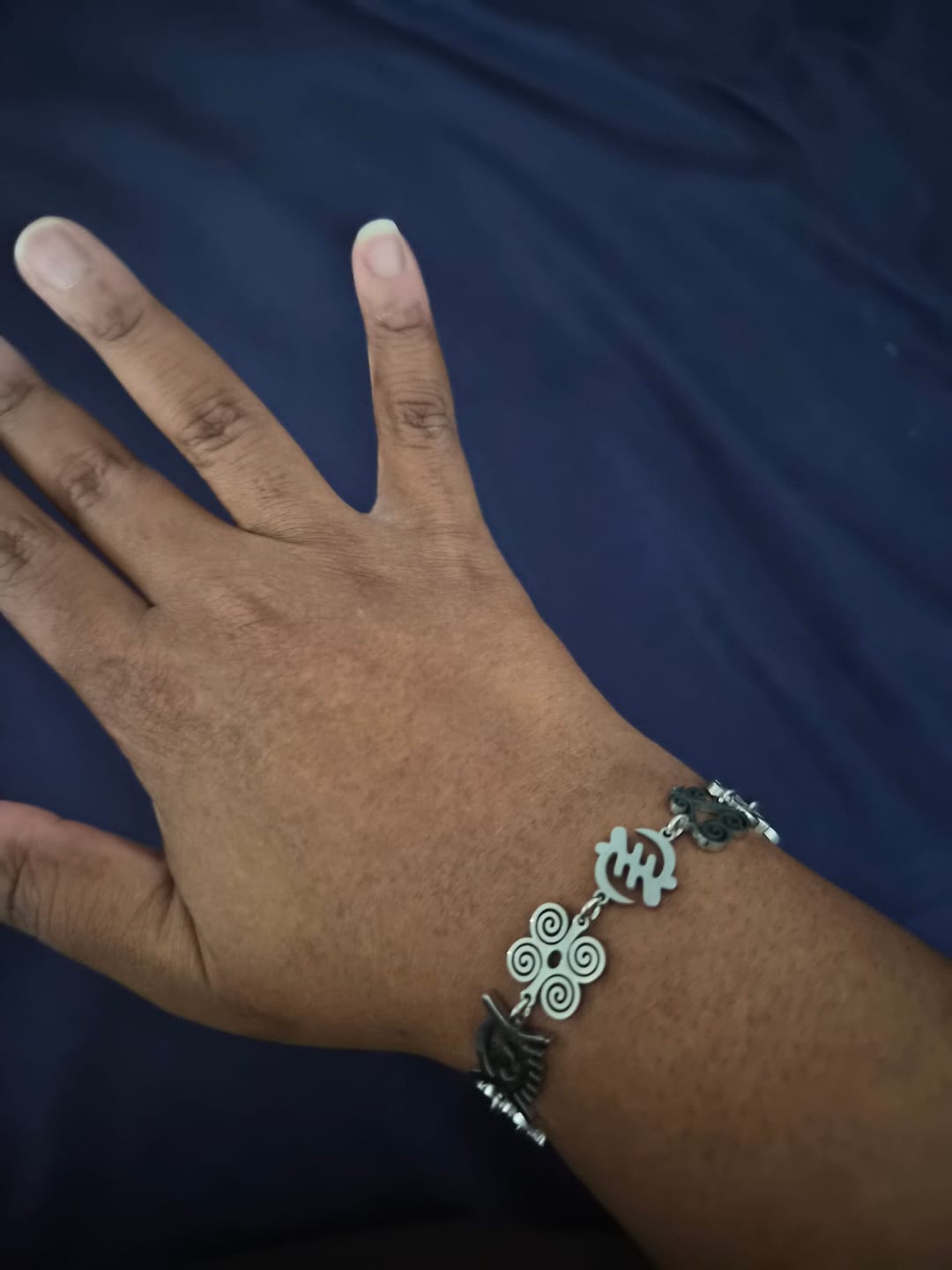 Customer photo review of ADINKRA  LEGACY BRACELET SILVER