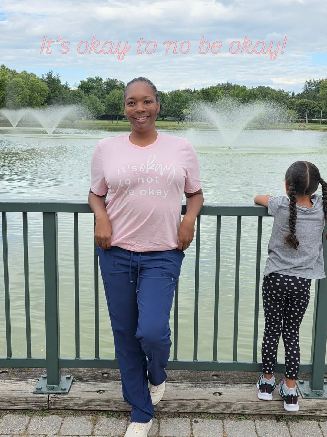 Customer photo review of It's Okay To Not Be Okay T-Shirt