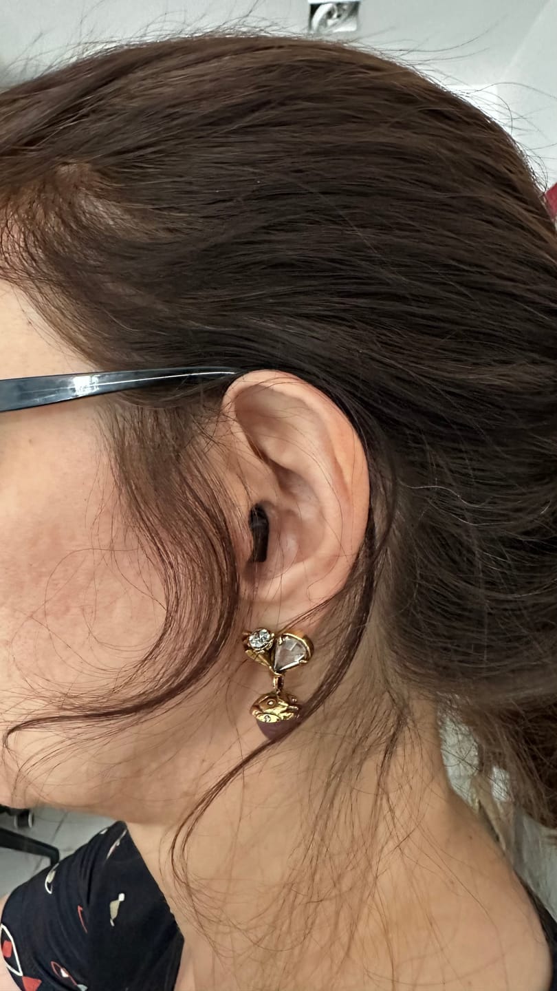 Customer photo review of Brinco Quartzo Goiaba Ouro - Hospedar | Camila Klein