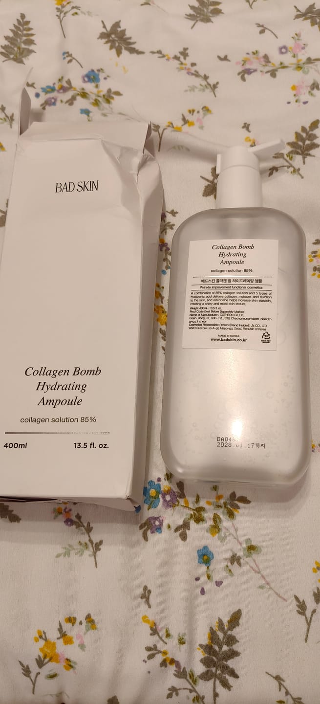 Customer photo review of Bad Skin™ Korean Collagen Bomb Hydrating Ampoule