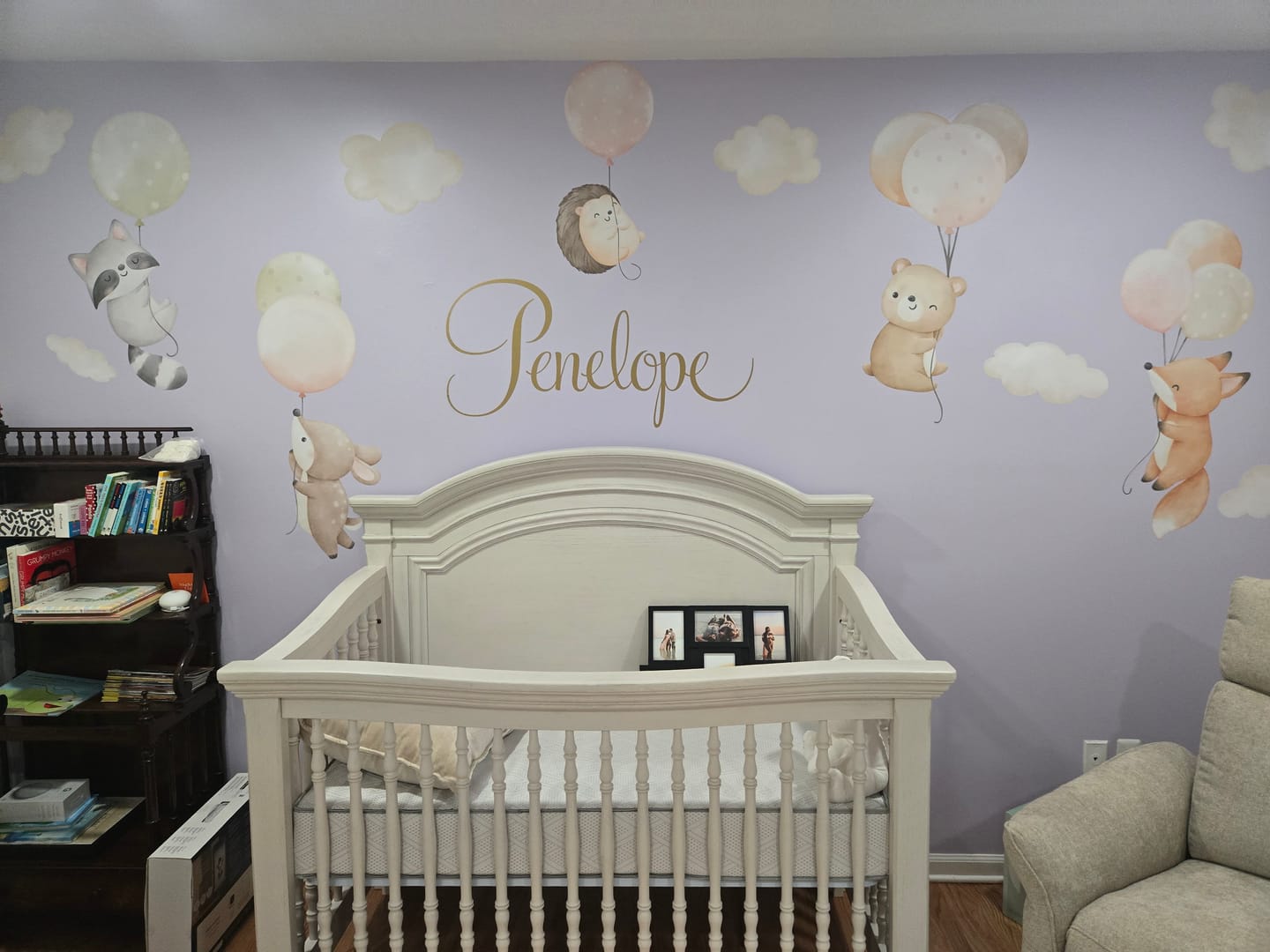 Customer photo review of Pastel Animals on Balloons Wall Decals