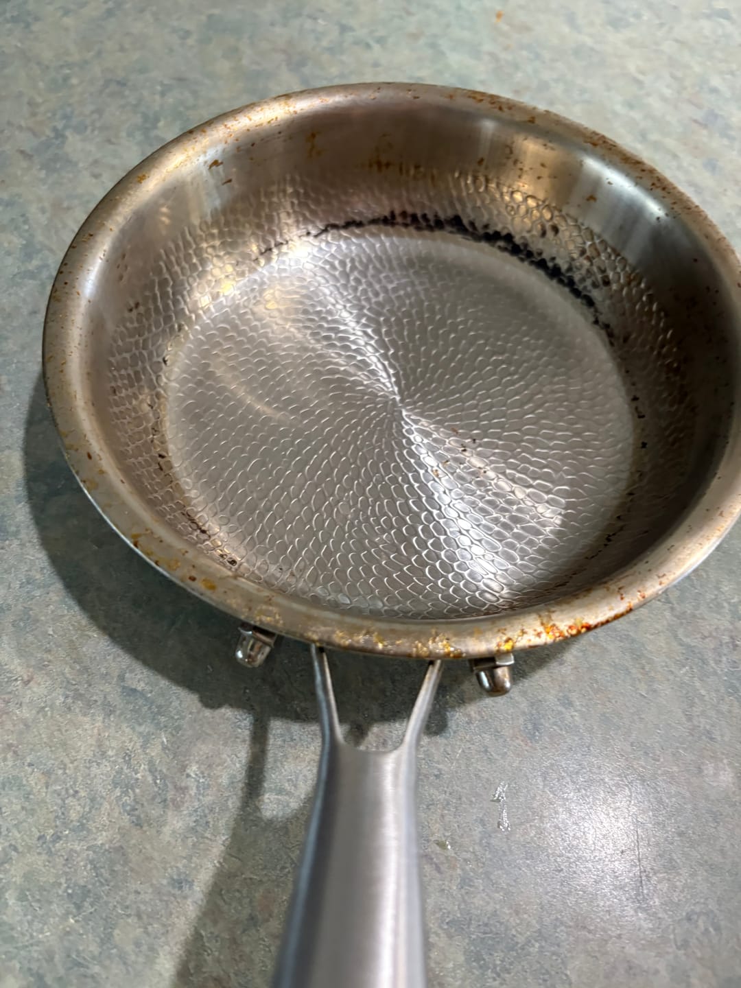 Customer photo review of Hand-Hammered Titanium Pan