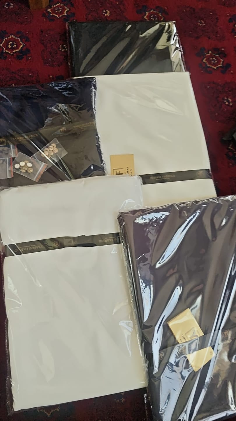 Customer photo review of BUNDLE OF 3 YAMANI BOSKI FABRIC FOR MEN WITH LUXURY BUTTONS| ANY 3 COLORS