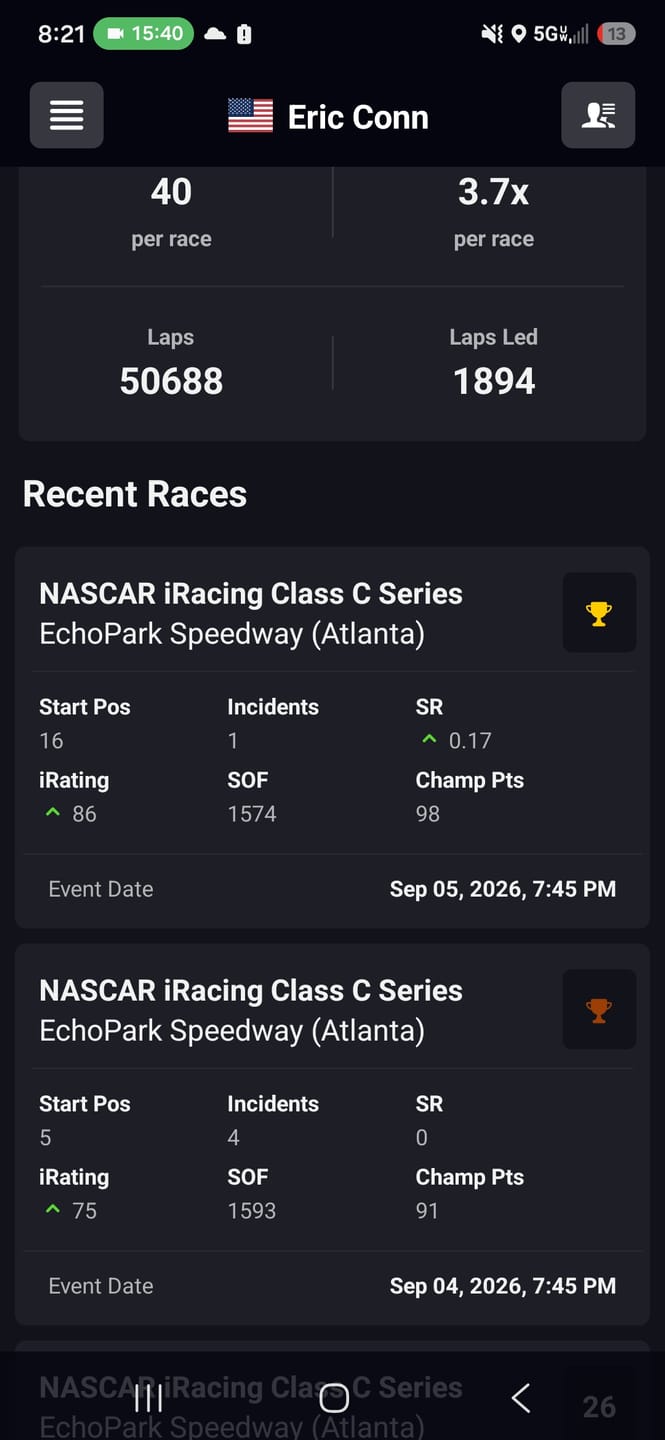 Customer photo review of iRacing Class C (Truck) Setup Packs