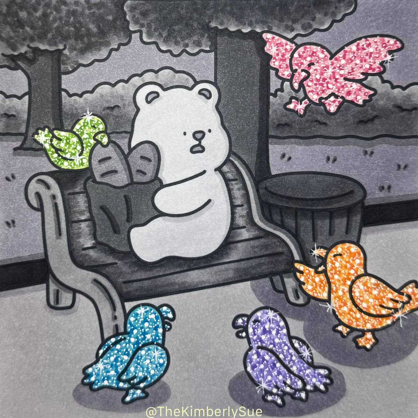 Customer photo review of Ohuhu Honolulu 216 Colors Dual Tips Alcohol Art Markers (New Color Codes)