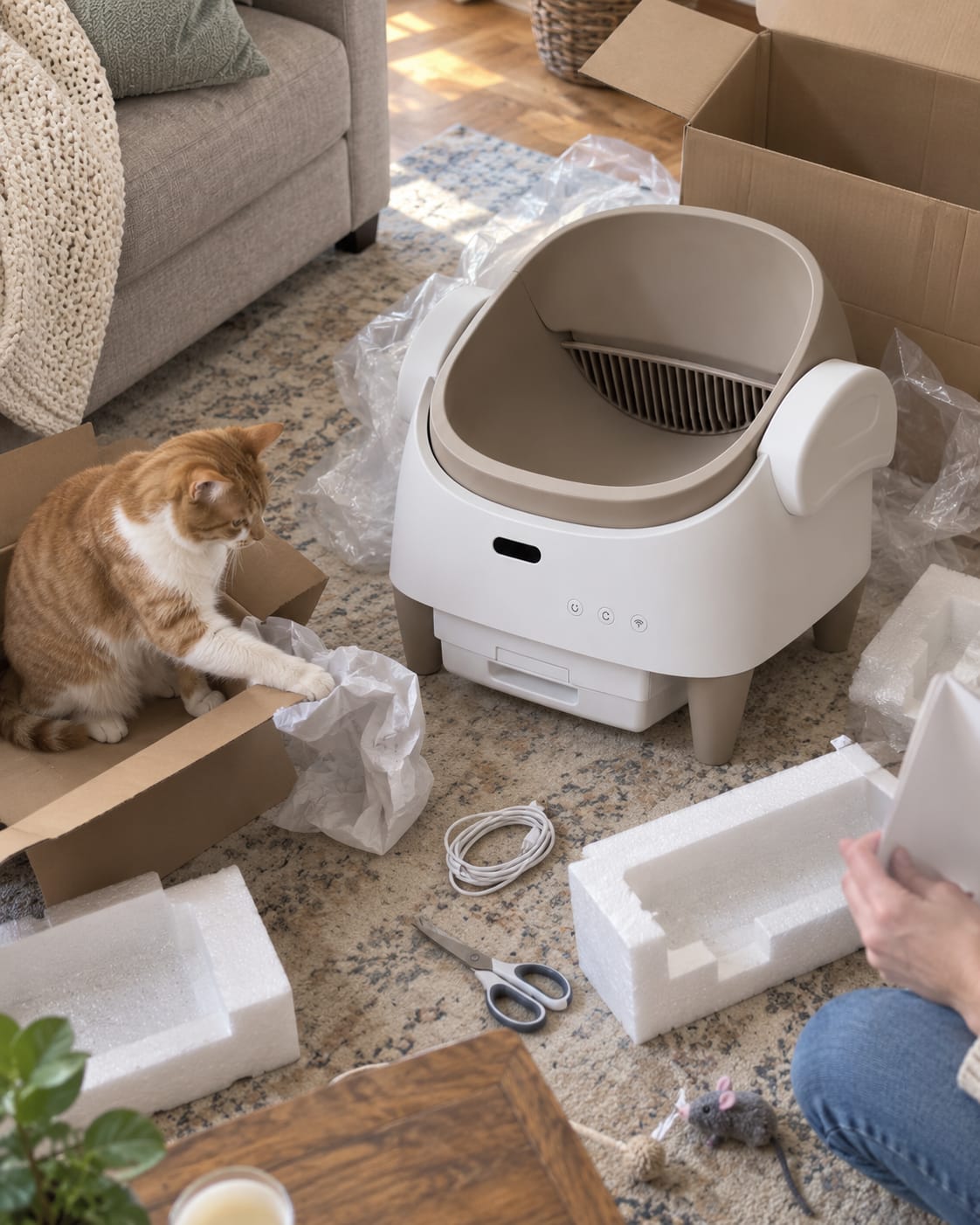 Customer photo review of Automatic Self-Cleaning Cat Litter Box