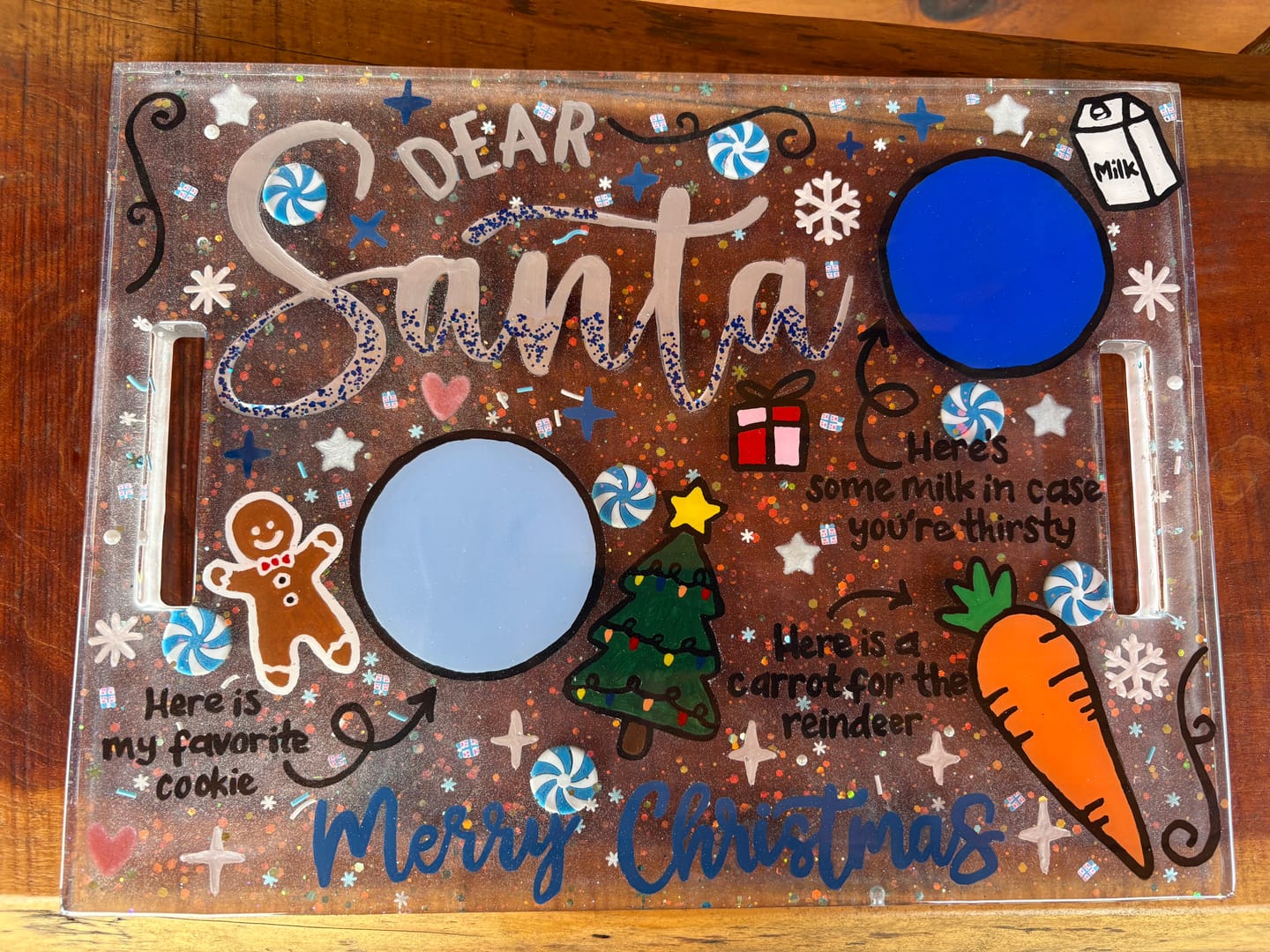 Customer photo review of 16x12x7/8" Limited Edition Santa Snacks Tray Christmas Silicone Mold