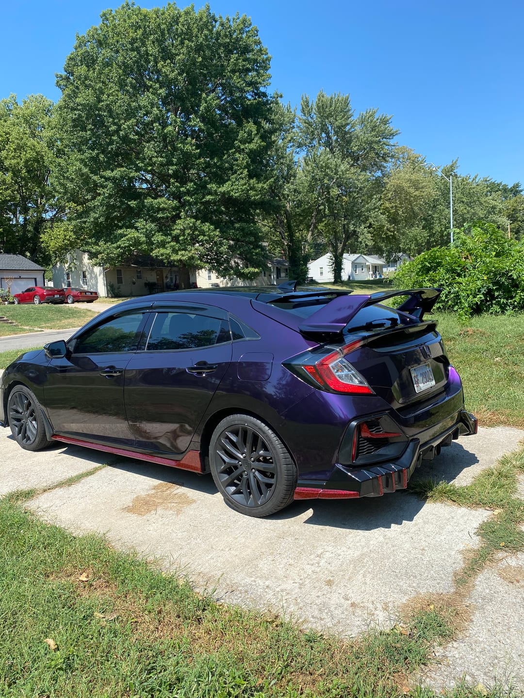 Customer photo review of Glossy Metallic Midnight Purple Vinyl Wrap