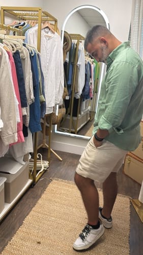 Customer photo review of Destin Linen Shirt