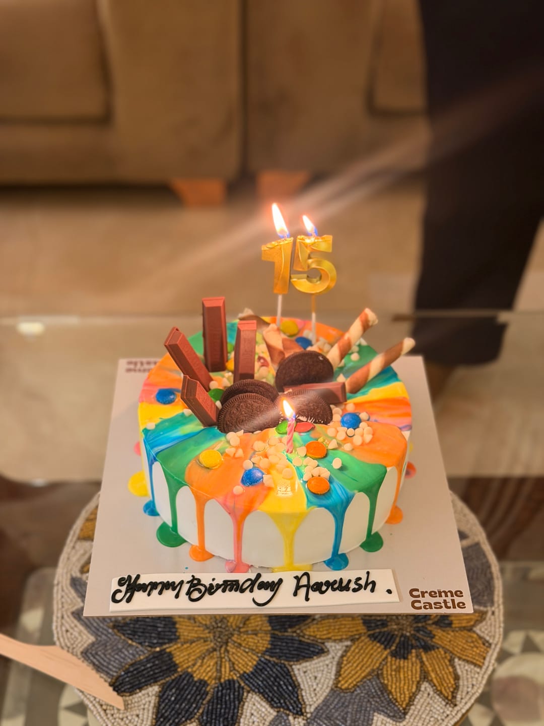 Customer photo review of Colorful Drip Cake