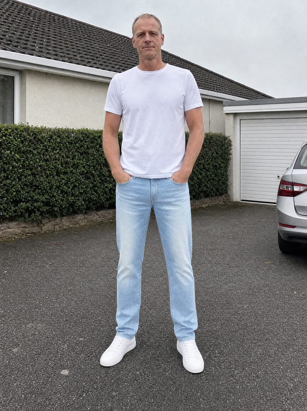 Customer photo review of The Precision Jeans – Sky Blue