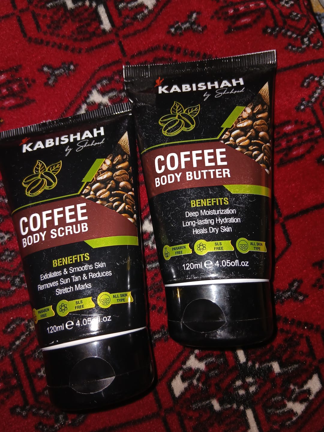 Customer photo review of Coffee Reviving Skincare Bundle