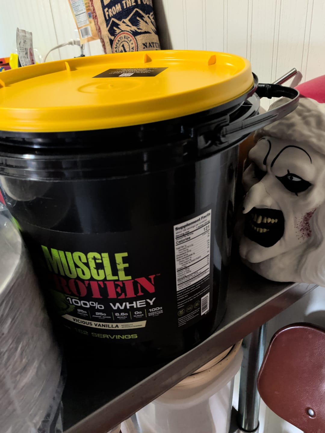 Customer photo review of Whey Protein Powder Bucket
