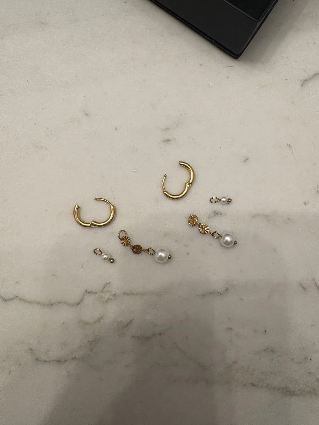 Customer photo review of Rini Pearl Tassel Earrings
