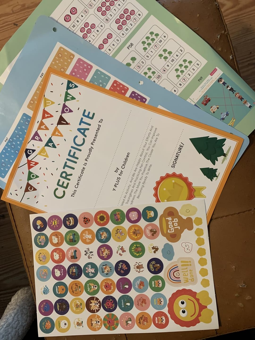 Customer photo review of Magic Grooved Writing Practice Books for Kids Ages 3-8