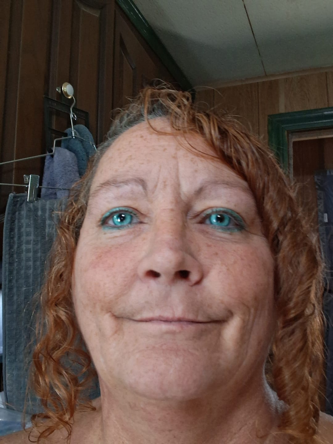 Customer photo review of Pixie Blue Prescription Colored Contact Lenses