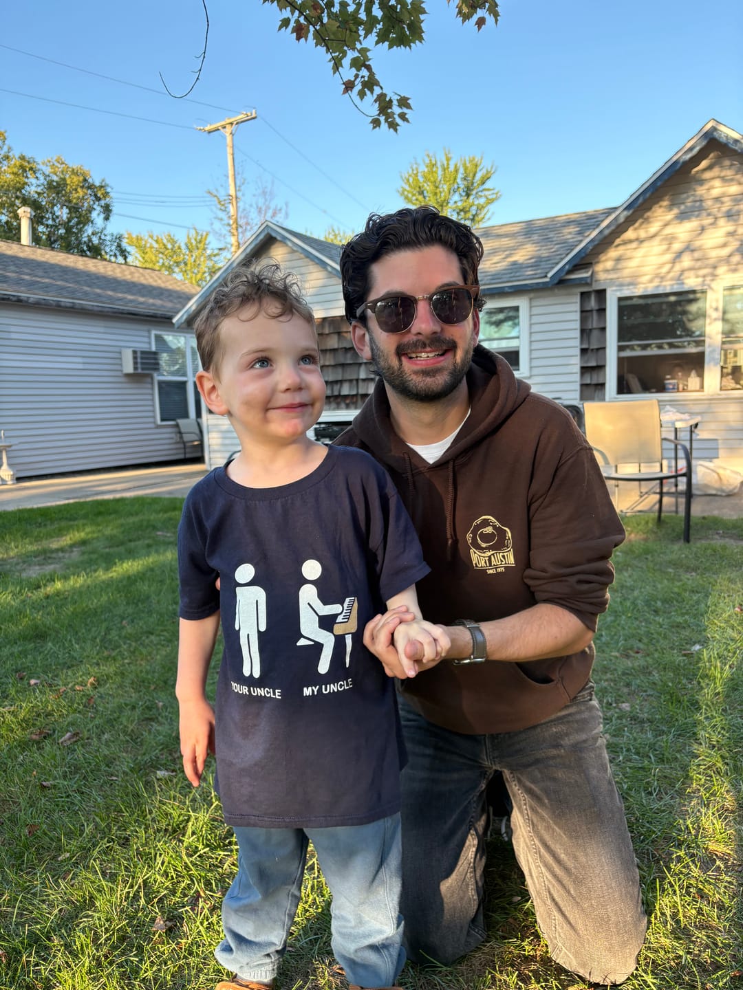Customer photo review of KIDS Uncle Piano T-Shirt