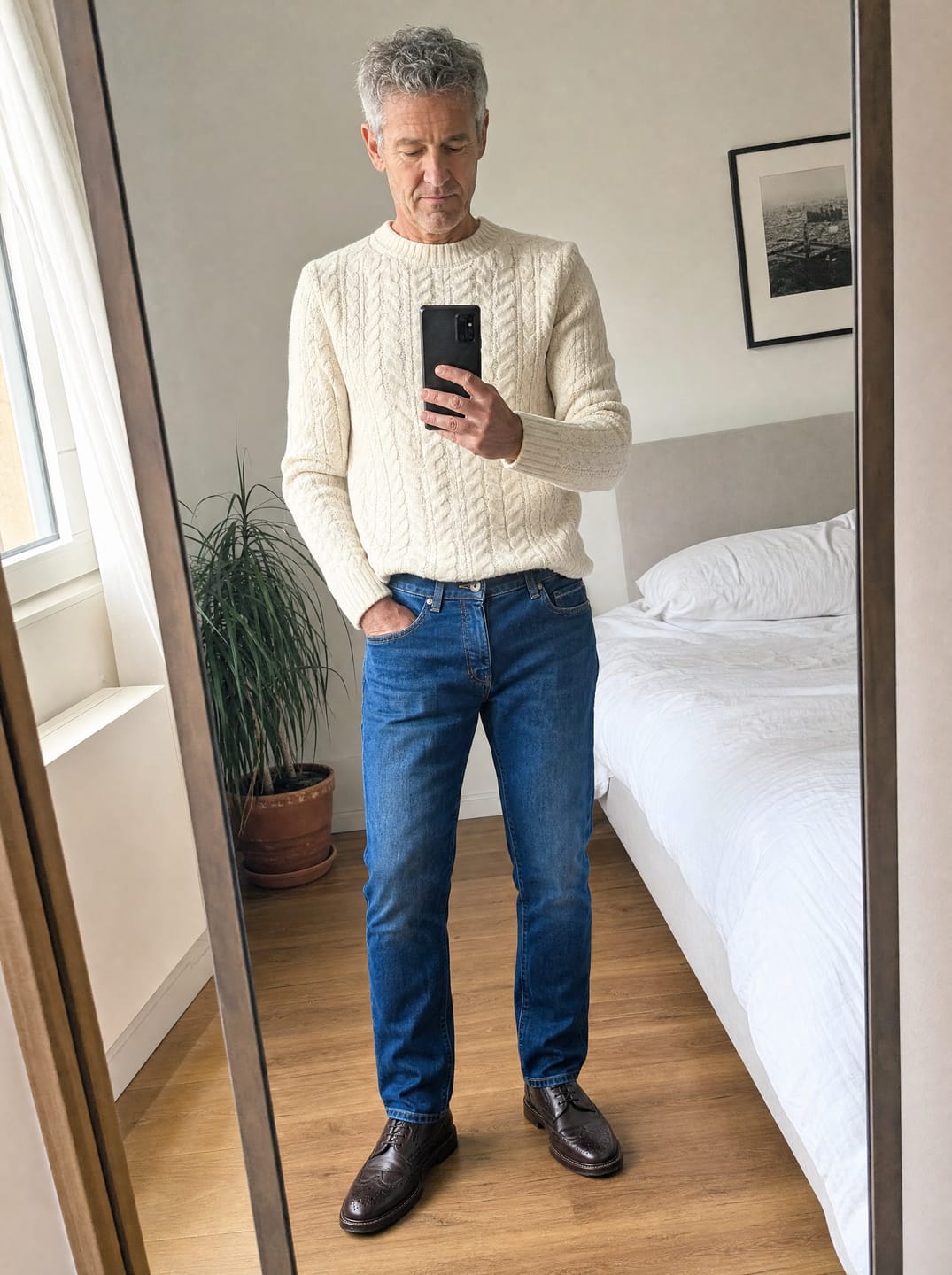 Customer photo review of The Precision Jeans – Indigo