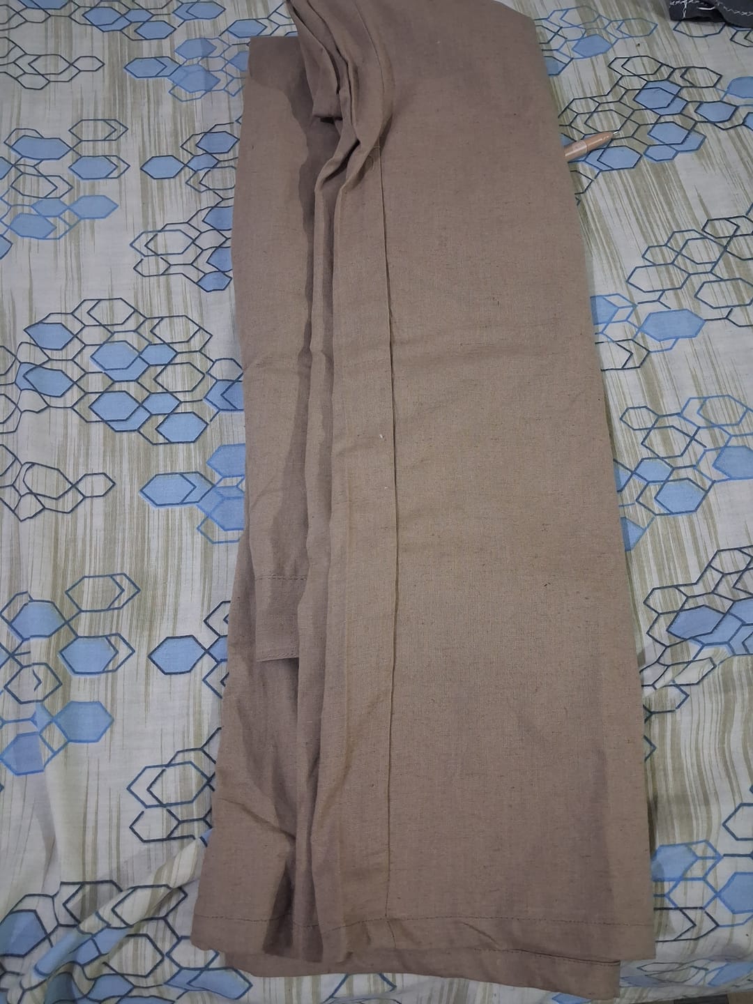 Customer photo review of Women Khakhi Airy Linen Wide Leg Pant