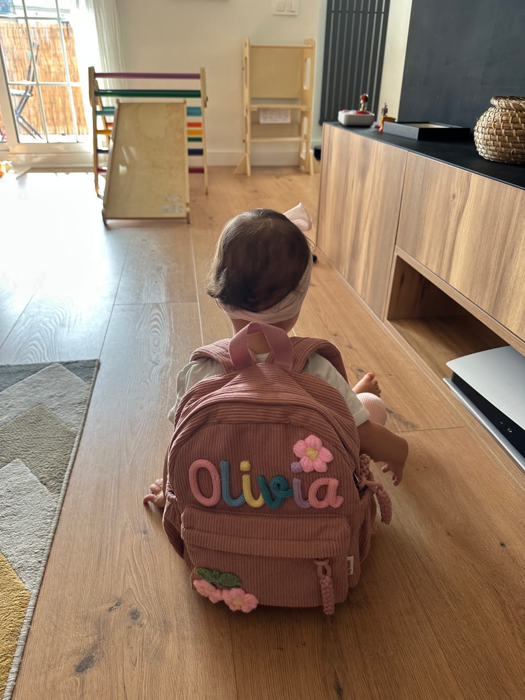 Customer photo review of K&C - Personalized Knitted Backpack