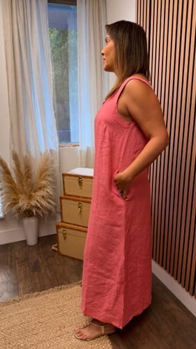 Customer photo review of South Beach Linen Dress